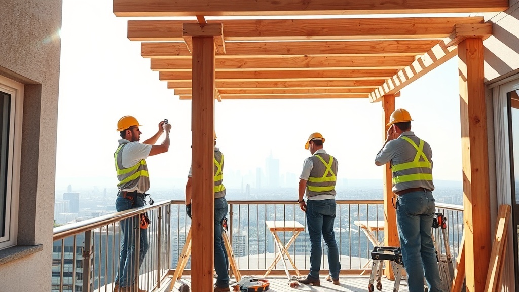 שלבי התקנה של פרגולה למרפסת מעץ